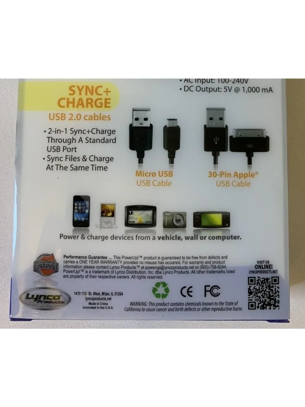 PowerUp Universal USB Sync Charge Kit Micro USB 30-Pin Car Wall Chargers NEW